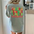 Santas Favorite Teacher Retro Groovy Christmas Xmas Women Women's Comfort Colors T-Shirt Back Print Bay Santas Favorite Teacher Retro Groovy Christmas Xmas Women Women's Comfort Colors T-Shirt Back Print Bay