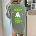 Scary Math Teacher Costume Halloween Lazy Easy Christmas Women's Comfort Colors T-Shirt Back Print Bay Scary Math Teacher Costume Halloween Lazy Easy Christmas Women's Comfort Colors T-Shirt Back Print Bay