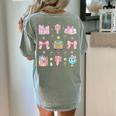 School Pencils And Bows Teacher Bow Coquette Pencil Girls Women's Comfort Colors T-Shirt Back Print Bay School Pencils And Bows Teacher Bow Coquette Pencil Girls Women's Comfort Colors T-Shirt Back Print Bay