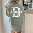 School Spirit Mascot Bobcats Back To School Teacher Student Women's Comfort Colors T-Shirt Back Print Bay School Spirit Mascot Bobcats Back To School Teacher Student Women's Comfort Colors T-Shirt Back Print Bay