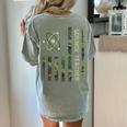 Science Teacher Camo American Flag Back To School Women's Comfort Colors T-Shirt Back Print Bay