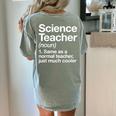 Science Teacher Definition Back To School First Day Women's Comfort Colors T-Shirt Back Print Bay