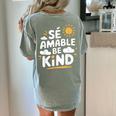 SÉ AMABLE Be Kind Bilingual Teacher Maestra Spanish Teacher Women's Comfort Colors T-Shirt Back Print Bay SÉ AMABLE Be Kind Bilingual Teacher Maestra Spanish Teacher Women's Comfort Colors T-Shirt Back Print Bay