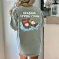 Sea Otter Book Reading Shirt For Bookworm Teachers Women's Comfort Colors T-Shirt Back Print Bay Sea Otter Book Reading Shirt For Bookworm Teachers Women's Comfort Colors T-Shirt Back Print Bay