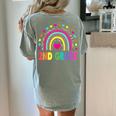 Second Grade Rainbow Girls Boys Teacher Team 2nd Grade Squad Women's Comfort Colors T-Shirt Back Print Bay