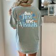 Shhh Just Use Visuals SPED Special Education Teacher Men Women Women's Comfort Colors T-Shirt Back Print Bay
