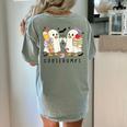 Silly Goose Spooky Teacher Halloween Cute Goosebumps Women's Comfort Colors T-Shirt Back Print Bay