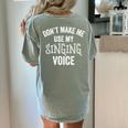 Singing Voice Singer Choir Chorus Music Teacher For Men Women Girls Kids Women's Comfort Colors T-Shirt Back Print Bay