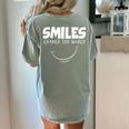 Smile Smiles Change The World Teacher T-Shirt Happy T-Shirt Women's Comfort Colors T-Shirt Back Print Bay