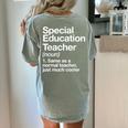Special Education Teacher Definition Back To School Women's Comfort Colors T-Shirt Back Print Bay