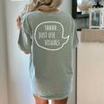 Special Education Teacher- SPED Shhh Just Use Visuals For Men Women Women's Comfort Colors T-Shirt Back Print Bay