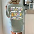 Special Educational Assistant And Sped Teacher Women's Comfort Colors T-Shirt Back Print Bay