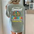 Special Teacher To Hear Child Cant Say Autism Awareness Sped Women's Comfort Colors T-Shirt Back Print Bay