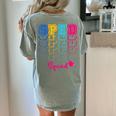 SPED Squad Proud Special Education Para Teacher Colorful Women's Comfort Colors T-Shirt Back Print Bay