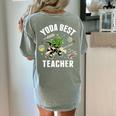 Star Wars Yoda Best Teacher Icons Women's Comfort Colors T-Shirt Back Print Bay