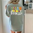 Steam Teacher Science Tech Engineering Arts Maker Women's Comfort Colors T-Shirt Back Print Bay