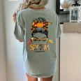 STEM Teacher Messy Bun Fall Vibes Autumn Thanksgiving Men Women Women's Comfort Colors T-Shirt Back Print Bay STEM Teacher Messy Bun Fall Vibes Autumn Thanksgiving Men Women Women's Comfort Colors T-Shirt Back Print Bay