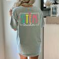 STEM Teacher Science Appreciation Women Back To School Women's Comfort Colors T-Shirt Back Print Bay