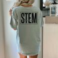 Stem Teacher Science Technology Engineering Math Teachers Women's Comfort Colors T-Shirt Back Print Bay