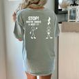 Stop You'Re Under A Rest Music Teacher Women's Comfort Colors T-Shirt Back Print Bay