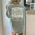 Substitute Teacher T Shirt School Tee Women's Comfort Colors T-Shirt Back Print Bay