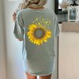 Sunflower Puzzle Pieces Autism Awareness For Mom Teacher For Women Women's Comfort Colors T-Shirt Back Print Bay
