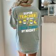 Super Teacher By Day Super Tired By Night Superheroes School Women's Comfort Colors T-Shirt Back Print Bay Super Teacher By Day Super Tired By Night Superheroes School Women's Comfort Colors T-Shirt Back Print Bay