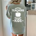 Support Teachers Support Kids Teacher Red For Ed 2019 Women's Comfort Colors T-Shirt Back Print Bay