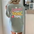 Surprise I'm Your Teacher Today Women's Comfort Colors T-Shirt Back Print Bay Surprise I'm Your Teacher Today Women's Comfort Colors T-Shirt Back Print Bay