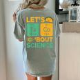 Lets Tacos Bout Science Teacher Chemistry Physics Women's Comfort Colors T-Shirt Back Print Bay