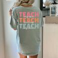 Teach Compassion Kindness Confidence For Teacher Women's Comfort Colors T-Shirt Back Print Bay Teach Compassion Kindness Confidence For Teacher Women's Comfort Colors T-Shirt Back Print Bay