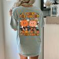 I Teach The Coolest Pumpkins In The Patch Teacher Halloween Women's Comfort Colors T-Shirt Back Print Bay