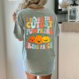 I Teach The Cutest Pumpkins In The Patch Teacher Women's Comfort Colors T-Shirt Back Print Bay
