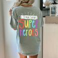 I Teach Future Superheroes Teacher Teaching Women's Comfort Colors T-Shirt Back Print Bay