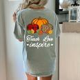 Teach Love Inspire Autumn Fall Plaid Leopard Pumpkin Teacher For Men Women Kids Women's Comfort Colors T-Shirt Back Print Bay