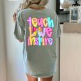Teach Love Inspire Preppy Back To School Teacher Women Women's Comfort Colors T-Shirt Back Print Bay Teach Love Inspire Preppy Back To School Teacher Women Women's Comfort Colors T-Shirt Back Print Bay