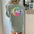 Teach Peace For Teachers And Educators Counselor Women's Comfort Colors T-Shirt Back Print Bay Teach Peace For Teachers And Educators Counselor Women's Comfort Colors T-Shirt Back Print Bay