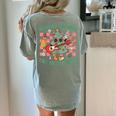 Teacher Christmas Rockin' Around The Classroom Men Women Kids Women's Comfort Colors T-Shirt Back Print Bay