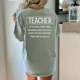 Teacher Definition Teacher Women's Comfort Colors T-Shirt Back Print Bay