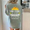Being a Teacher Is Easy Everything Is On Fire T-Shirt For Men Women Kids Women's Comfort Colors T-Shirt Back Print Bay Being a Teacher Is Easy Everything Is On Fire T-Shirt For Men Women Kids Women's Comfort Colors T-Shirt Back Print Bay
