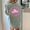 In My Teacher Era Yeehaw Pink Teacher Western Cowgirl Women's Comfort Colors T-Shirt Back Print Bay
