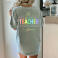 This Teacher Is Glowing Hello Summer End Of School Women's Comfort Colors T-Shirt Back Print Bay