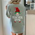 Teacher Gnome Xmas Family Matching Plaid Christmas Gnomes Women's Comfort Colors T-Shirt Back Print Bay Teacher Gnome Xmas Family Matching Plaid Christmas Gnomes Women's Comfort Colors T-Shirt Back Print Bay