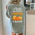 Teacher Halloween Pre-K Teacher Kindergarten Cutest Pumpkins Women's Comfort Colors T-Shirt Back Print Bay Teacher Halloween Pre-K Teacher Kindergarten Cutest Pumpkins Women's Comfort Colors T-Shirt Back Print Bay