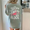 This Teacher Loves Her Flock Flamingo Teacher Class Women's Comfort Colors T-Shirt Back Print Bay This Teacher Loves Her Flock Flamingo Teacher Class Women's Comfort Colors T-Shirt Back Print Bay