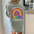 Teacher You Are a Rainbow Of Possibilities Funny Women's Comfort Colors T-Shirt Back Print Bay