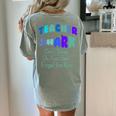 Teacher Shark Don't Stress Do Your Best Forget The Rest Women's Comfort Colors T-Shirt Back Print Bay