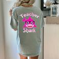 Teacher Shark Female Teacher Women's Comfort Colors T-Shirt Back Print Bay Teacher Shark Female Teacher Women's Comfort Colors T-Shirt Back Print Bay