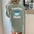 Teacher Shark Teacher For Men Women Women's Comfort Colors T-Shirt Back Print Bay
