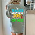 My Teacher Survived 100 Days Of Me Dab 100 Days Of School For Men Women Kids Women's Comfort Colors T-Shirt Back Print Bay